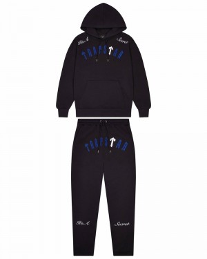 Trapstar Irongate Arch It's A Secret Tracksuit Black/White/Blue | GAQK63482