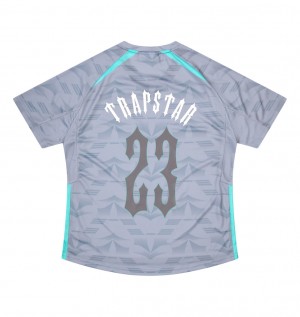 Trapstar Irongate Football Jersey Grey/Blue | HMON64175