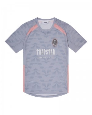 Trapstar Irongate Football Jersey Grey/Pink | PFKT24307