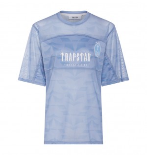 Trapstar Irongate Mesh Football Jersey Cashmere Blue | VXPM58906