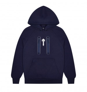 Trapstar Irongate T Trap Fleece Hoodie Navy | CLFU46893