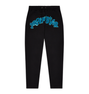 Trapstar Wildcard Jogging Bottoms Black/Teal | QBPA80917