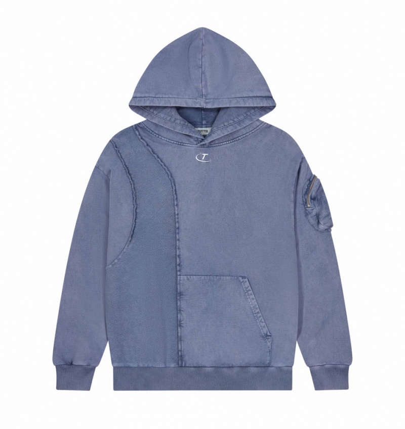 Trapstar Construct Hoodie Blue | LXAP28067