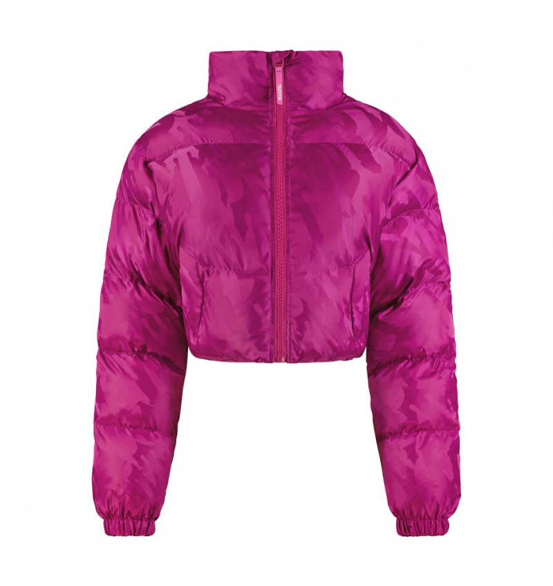 Trapstar Cropped T Jacquard Puffer Fuchsia Pink | ZVXE71854