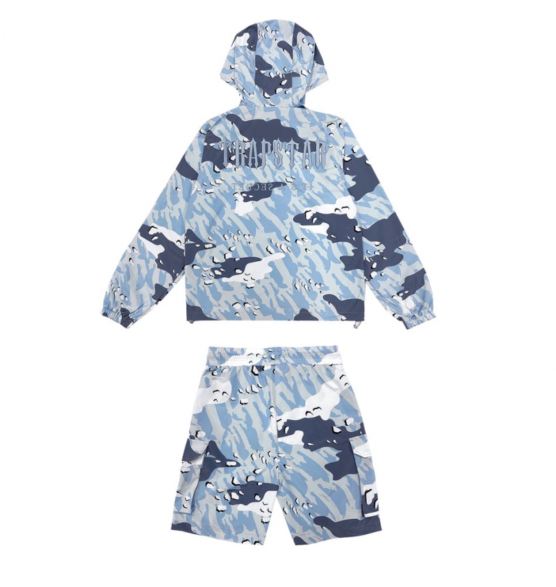 Trapstar Decoded Camo Windbreaker Blue Camo | EDJF14329