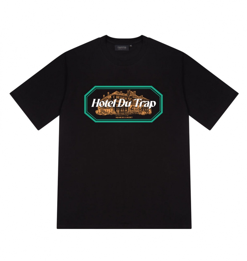 Trapstar Hotel Du Trap Tee Black | KBJW62173