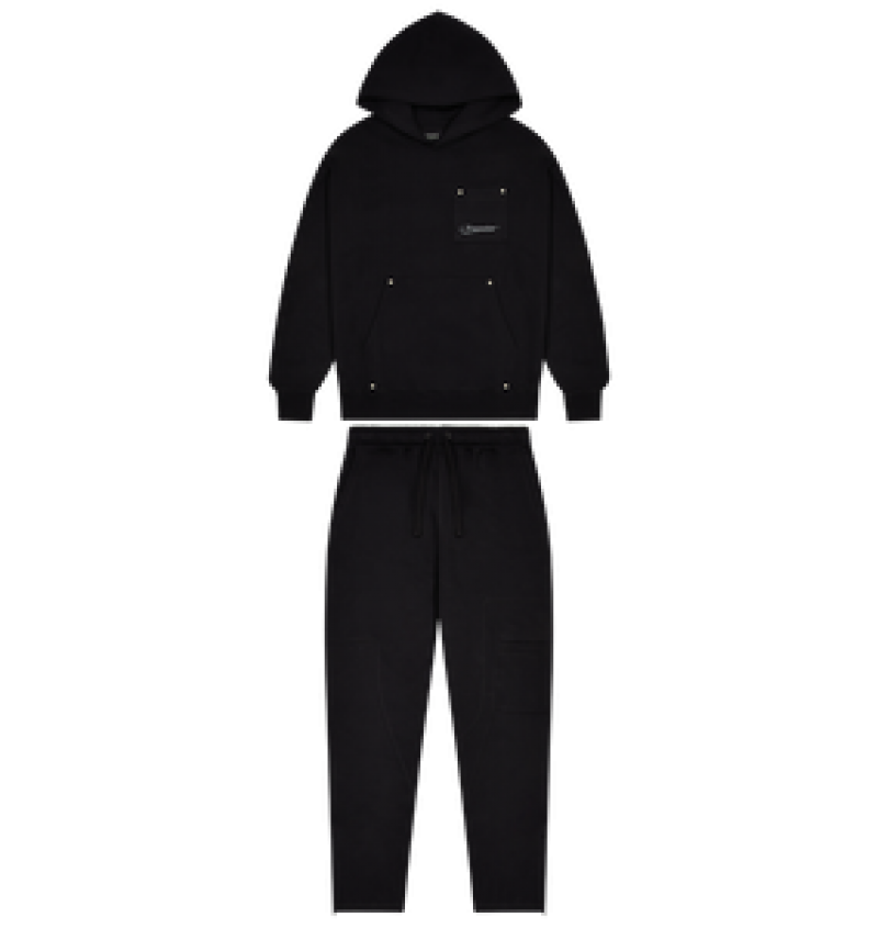 Trapstar Hyperdrive Cargo Tracksuit Washed Black | AMXY35902