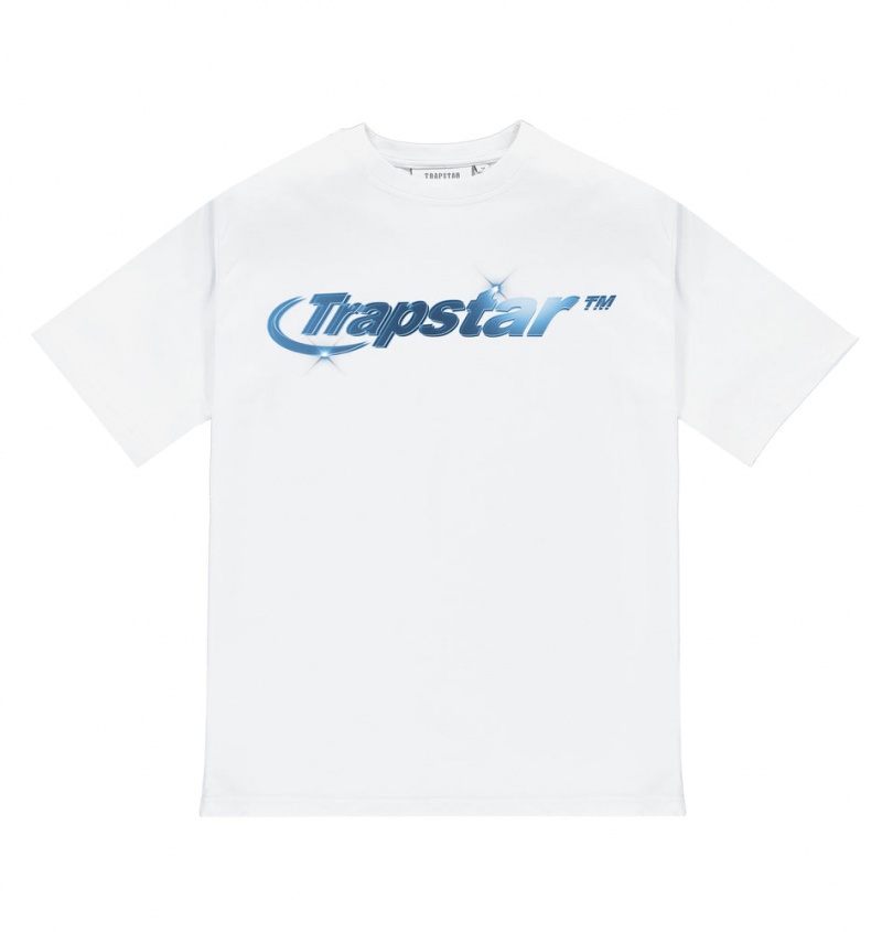 Trapstar Hyperdrive High Density Tee White | VDLK02517