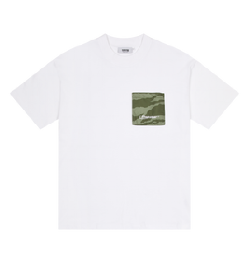 Trapstar Hyperdrive Pocket Tee White/Tiger Camo | KHQE65910