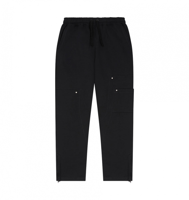 Trapstar Hyperdrive Reinforced Rivet Joggers Black | VORG87169