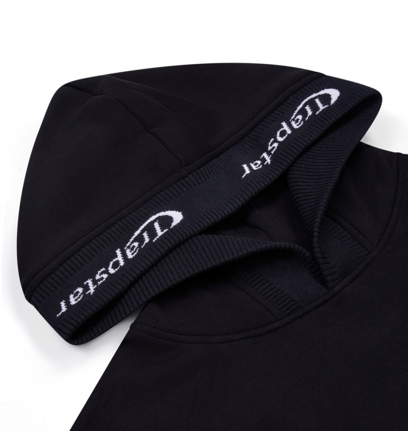 Trapstar Hyperdrive Rib Hoodie Shorts Set Black | PCYL10356