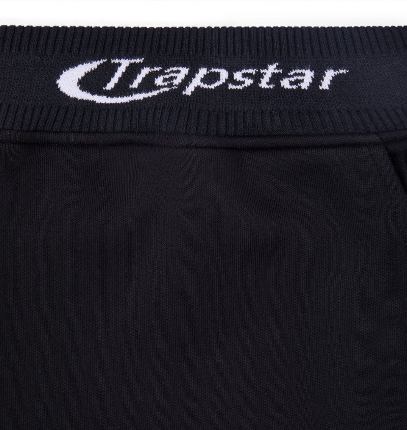 Trapstar Hyperdrive Rib Hoodie Shorts Set Black | PCYL10356