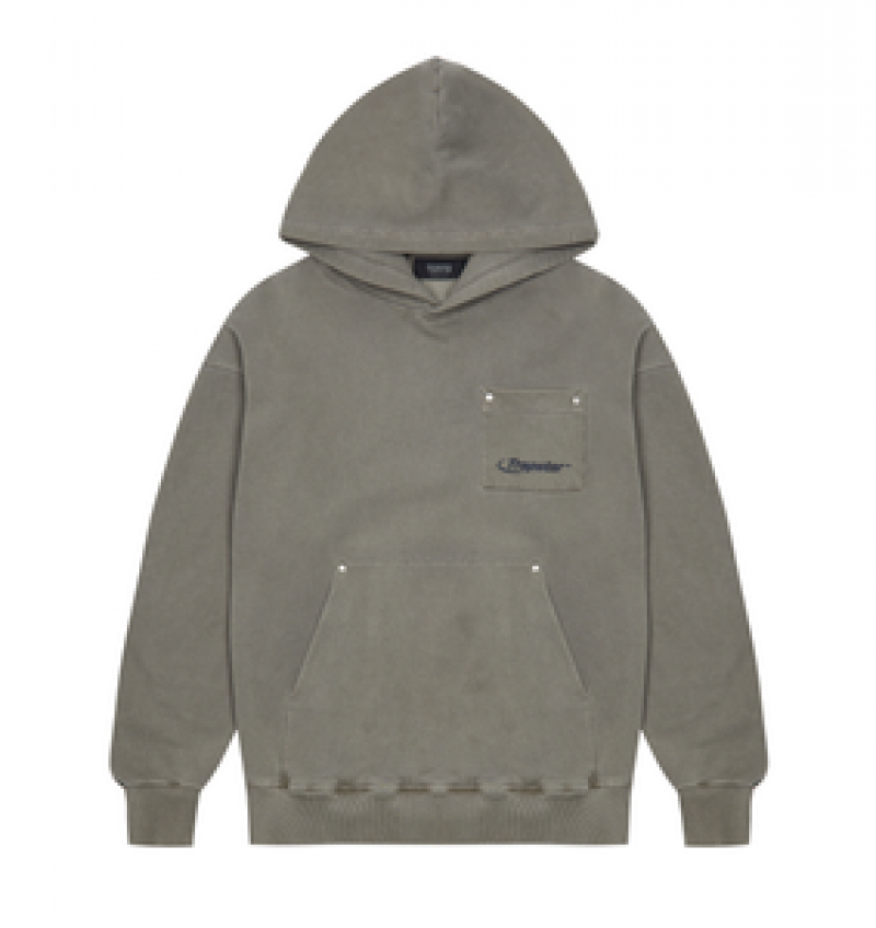 Trapstar Hyperdrive Rivet Pocket Hoodie Brindle | FTNQ62384