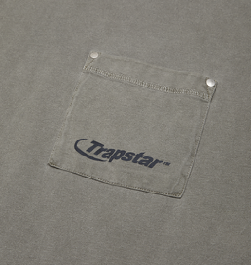 Trapstar Hyperdrive Rivet Pocket Tee Brindle | YUFN84506