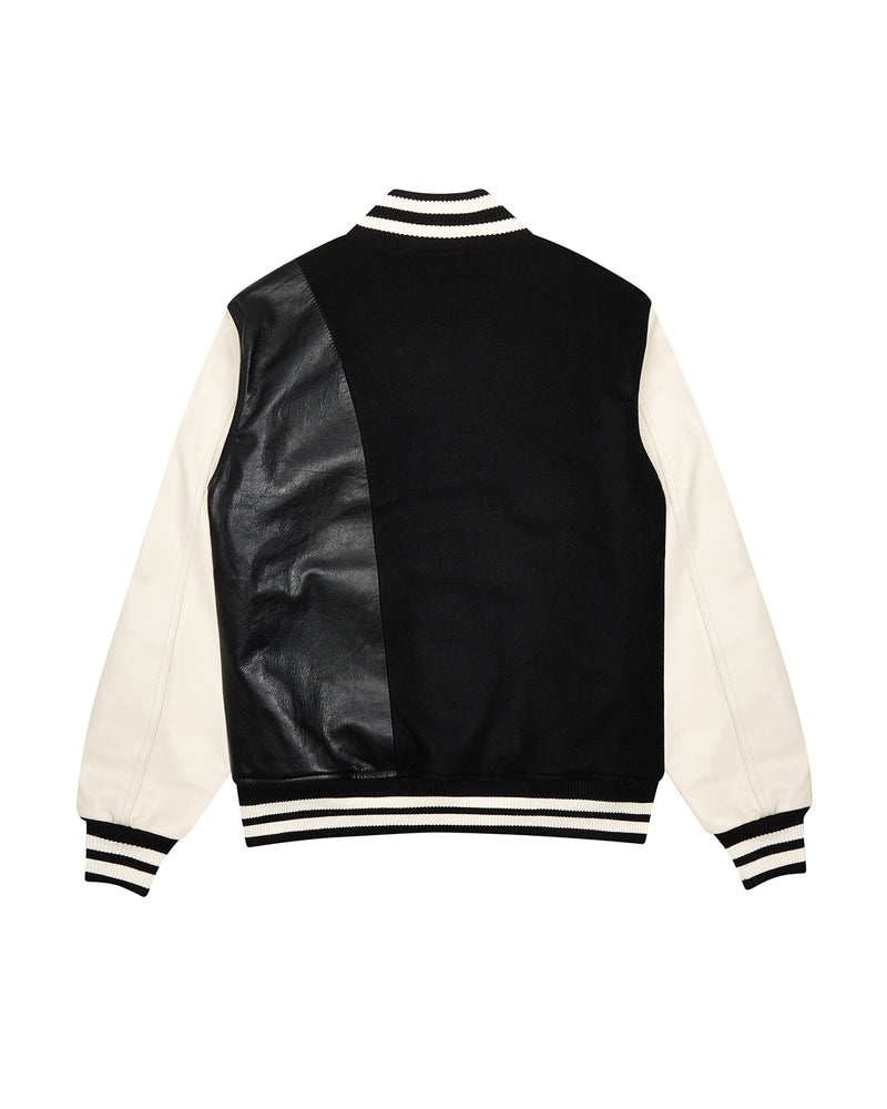 Trapstar Hyperdrive T Chenille Varsity Jacket Black/White | NJCV10749