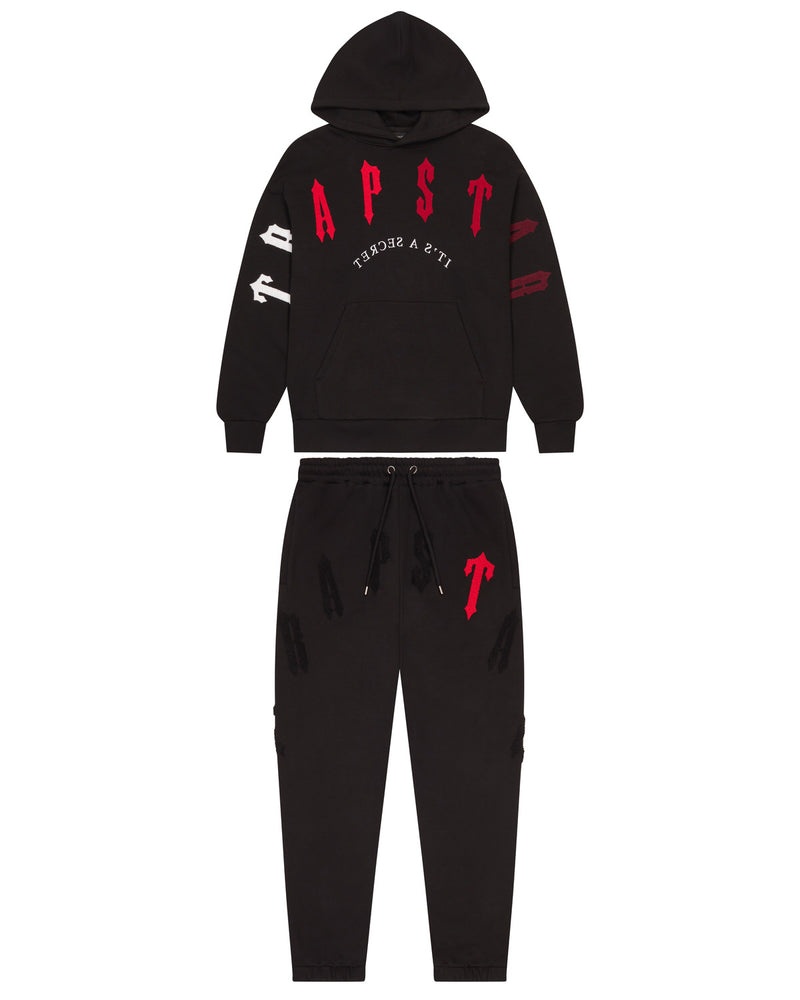 Trapstar Irongate Arch Chenille 2.0 Tracksuit Black/Red | DXVU25083