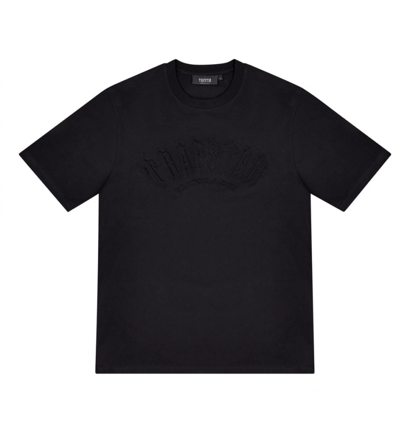 Trapstar Irongate Arch Embossed Tee Black | JDFY94063