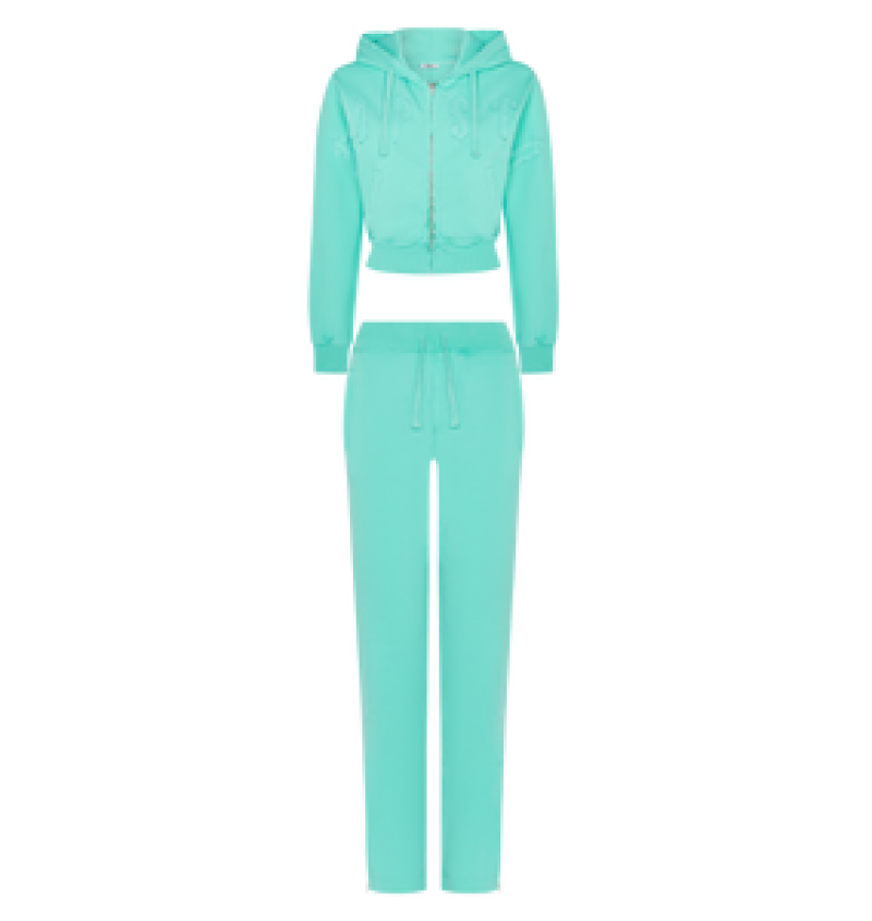 Trapstar Irongate Cropped Batwing Zip Hoodie Teal | WNFY46085