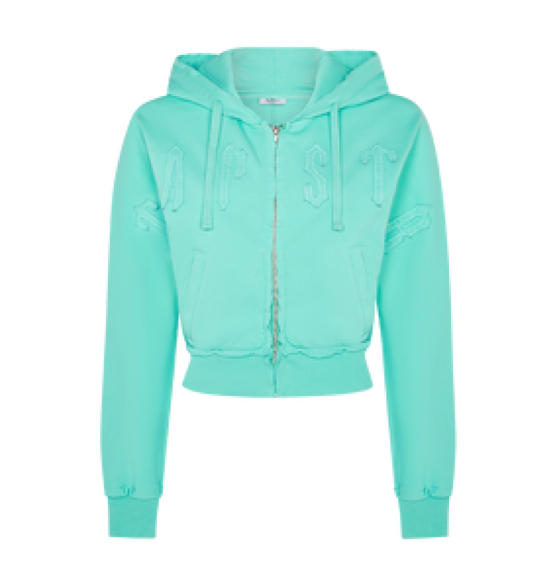 Trapstar Irongate Cropped Batwing Zip Hoodie Teal | WNFY46085