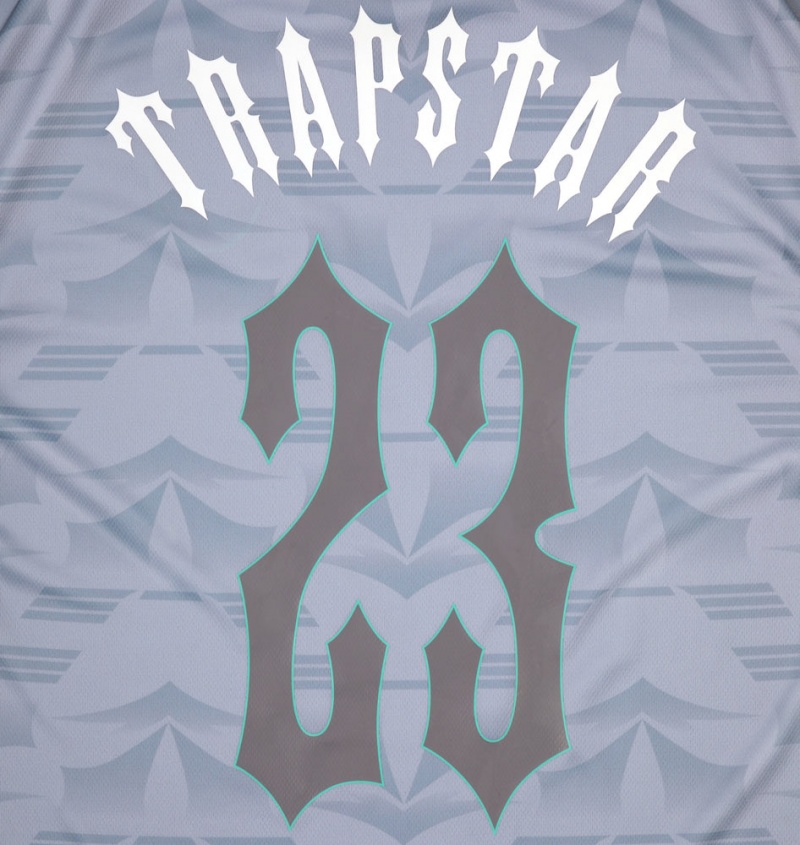 Trapstar Irongate Football Jersey Grey/Blue | HMON64175