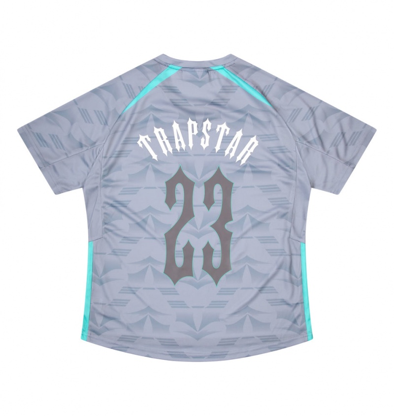 Trapstar Irongate Football Jersey Grey/Blue | HMON64175