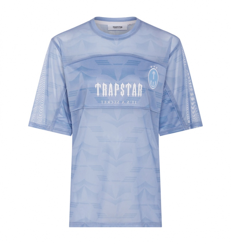 Trapstar Irongate Mesh Football Jersey Cashmere Blue | OGPA48072