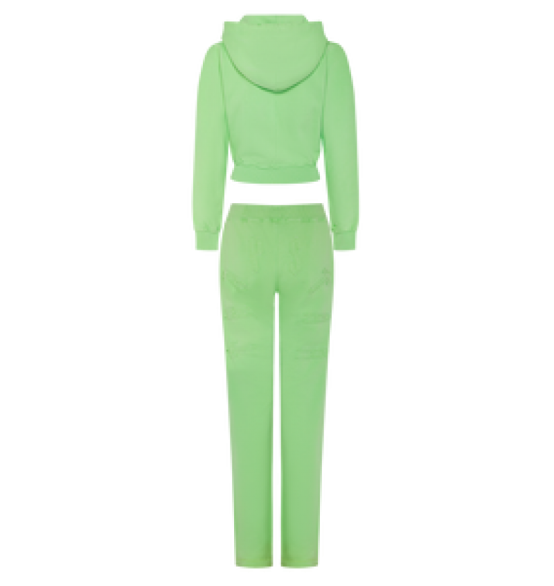 Trapstar Irongate Split Leg Jogging Bottoms Green | PUIZ29463