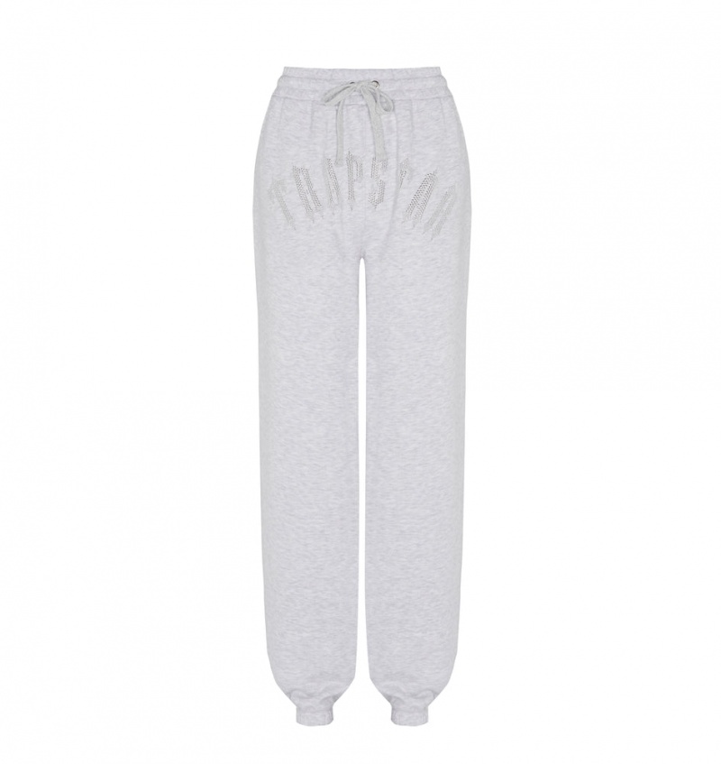 Trapstar Irongate Stud Loose Fit Jogging Bottoms Grey | JVBK59218