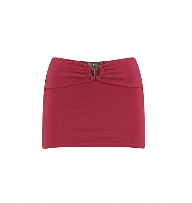 Trapstar Irongate T Belt Mini Skirt Red | AHIW64089