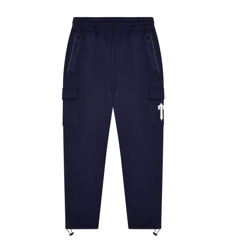 Trapstar Irongate T Trap Fleece Bottoms Navy | QRUV20635