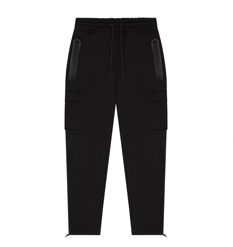 Trapstar Irongate T Trap Fleece Bottoms Black | BWRX75136