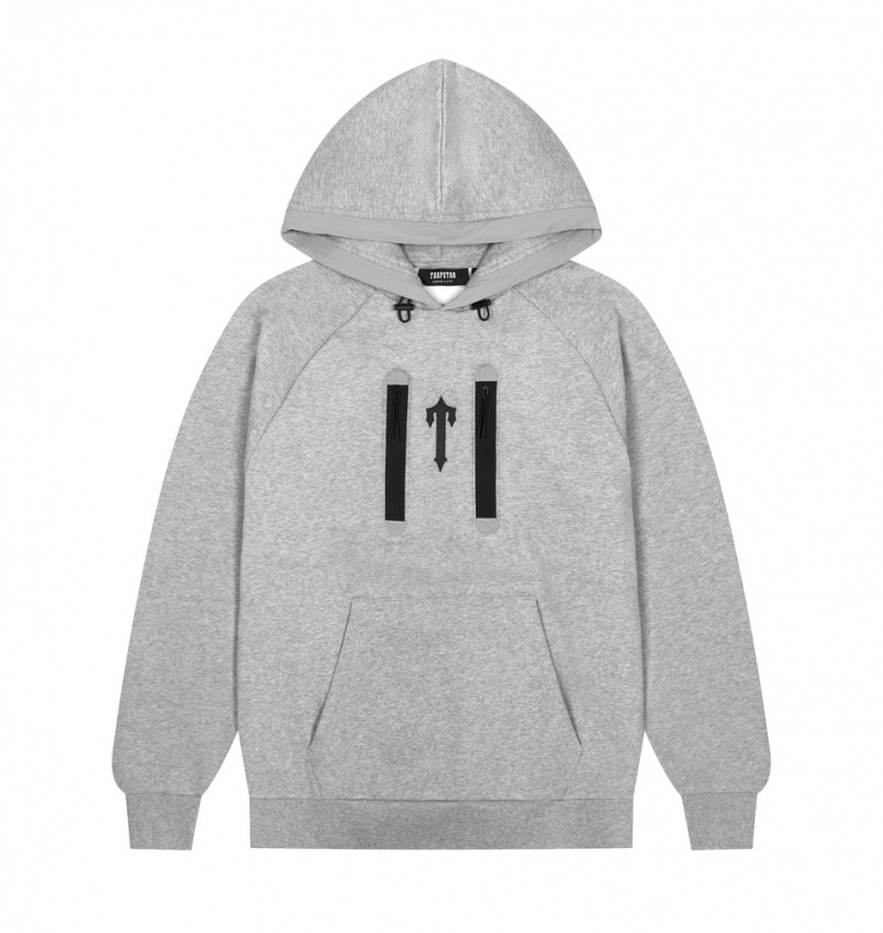 Trapstar Irongate T Trap Fleece Hoodie Grey | IVAD26390