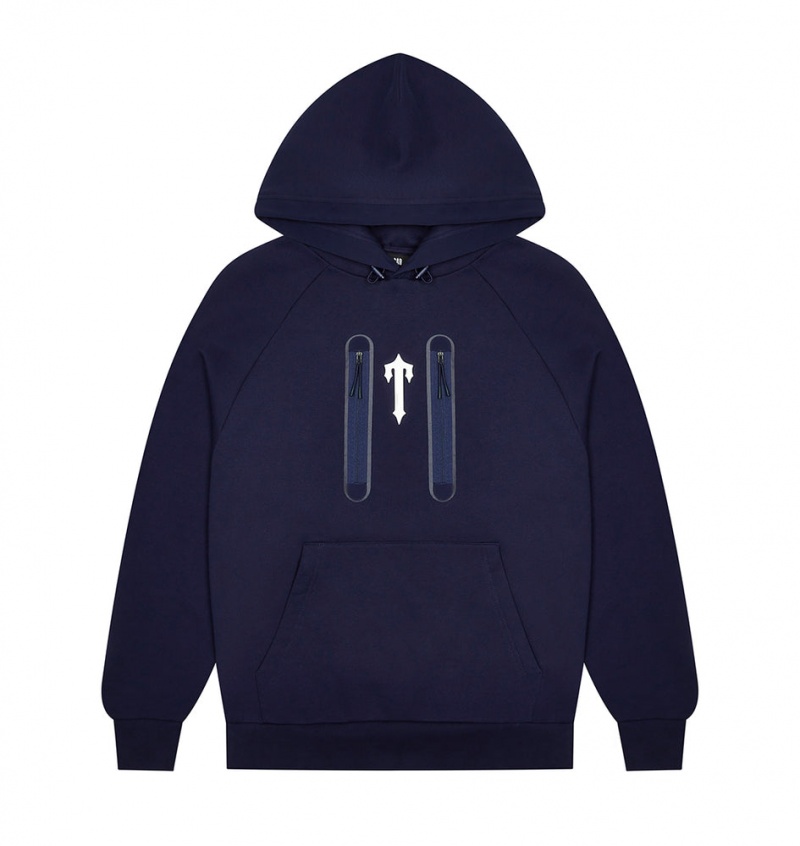 Trapstar Irongate T Trap Fleece Hoodie Navy | CLFU46893