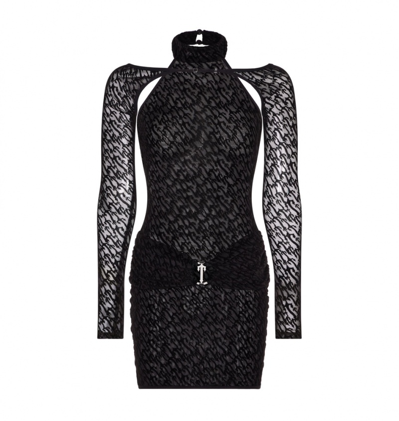 Trapstar Jacquard Mesh Dress Black | UMNR72941