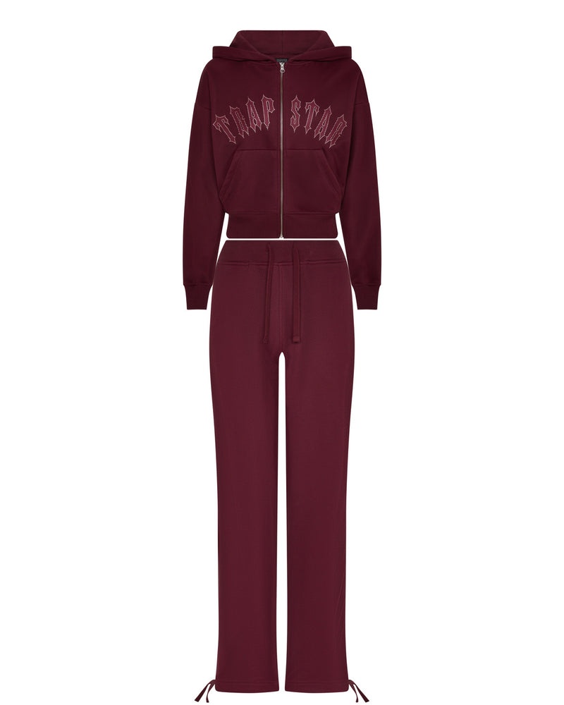 Trapstar Mesh Irongate Arch Joggers Burgundy | GZKO63104