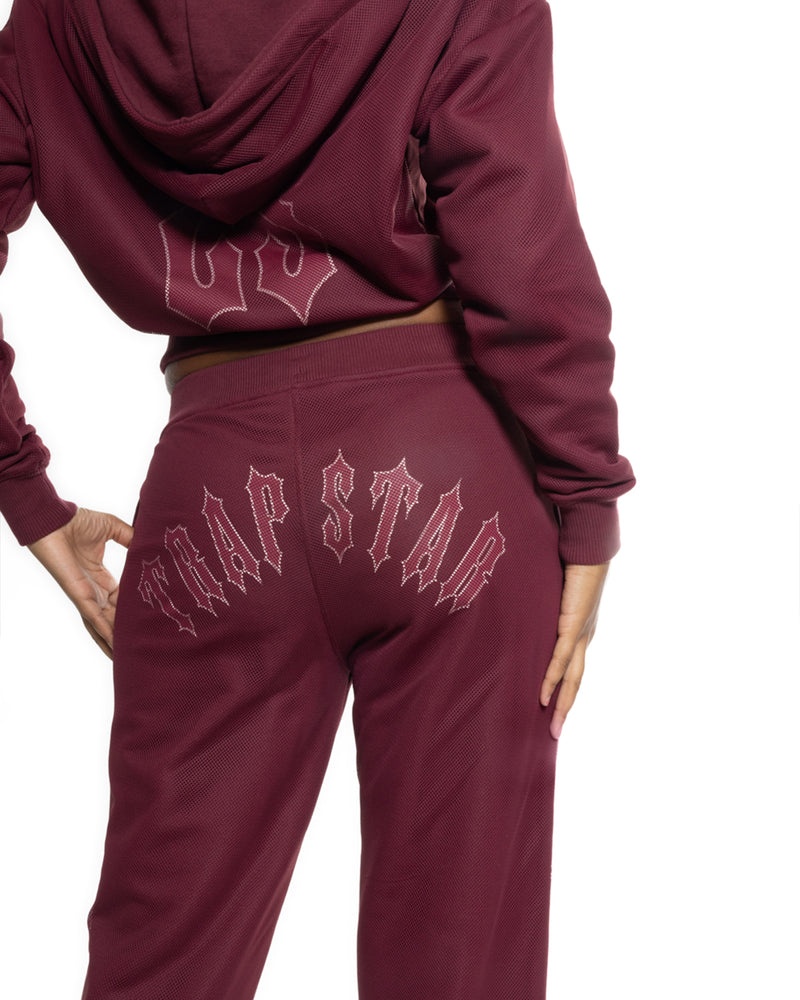 Trapstar Mesh Irongate Arch Joggers Burgundy | GZKO63104