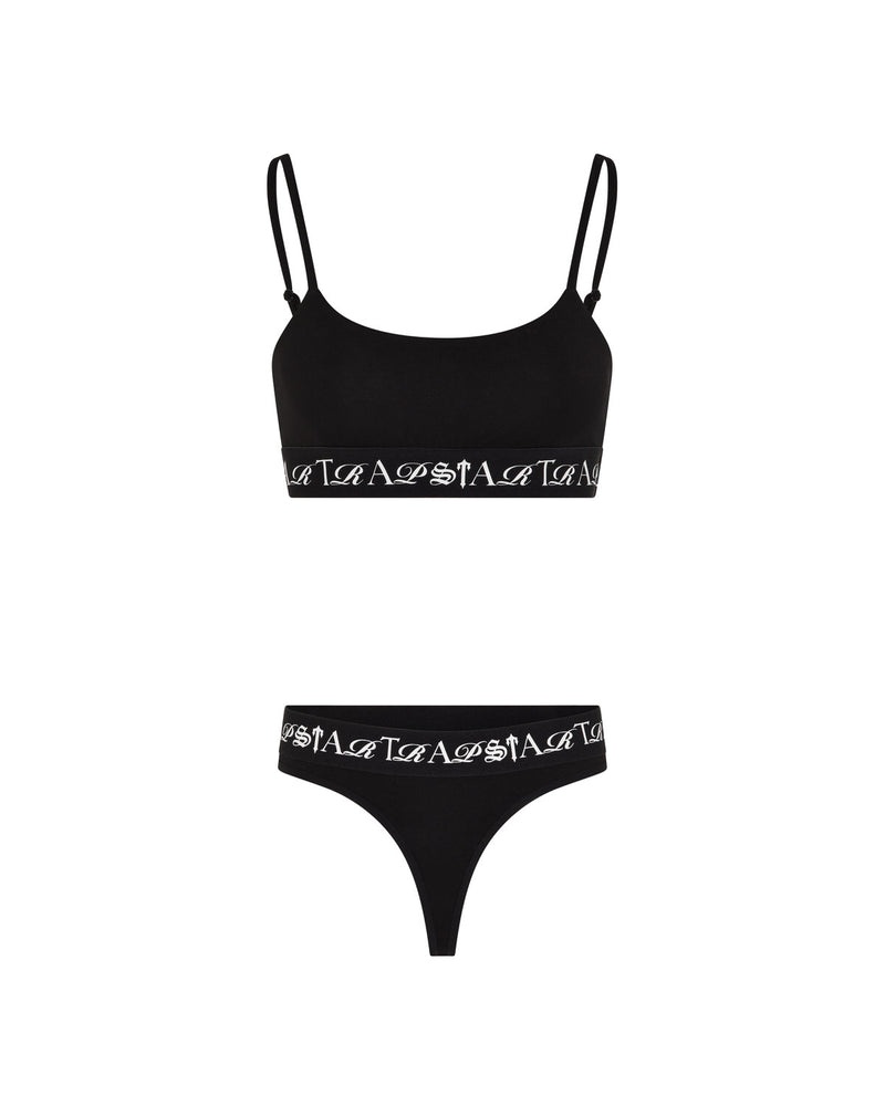 Trapstar Script Bra Black/White | JSYE35142