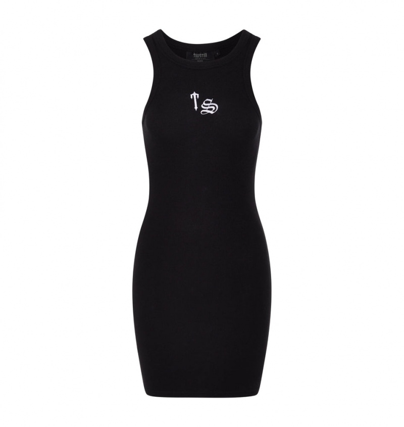 Trapstar Script Racer Dress Black | FHXG51748