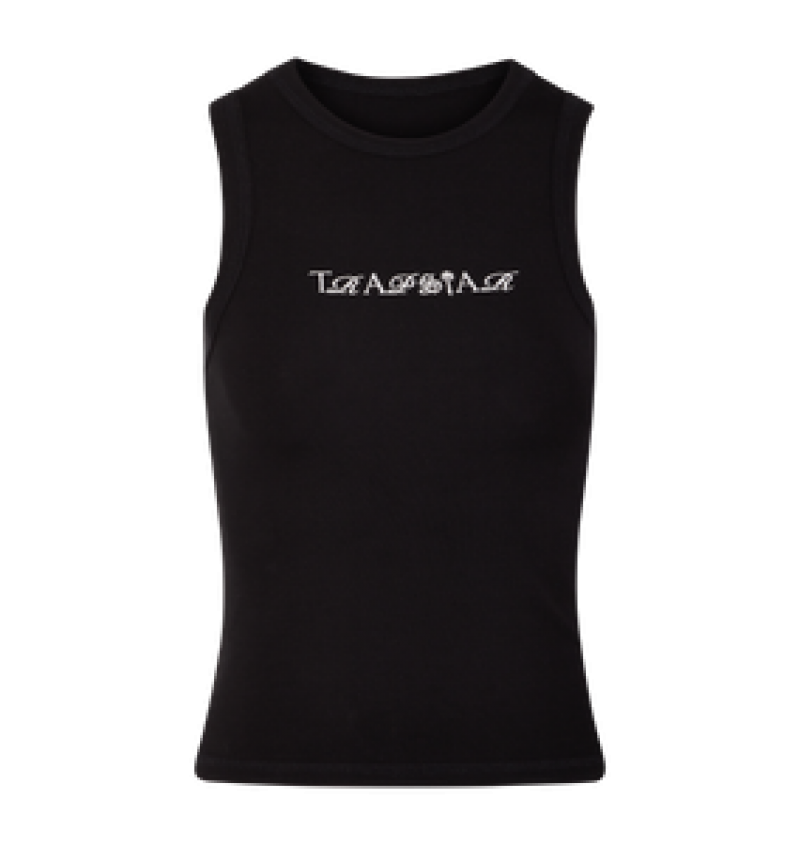 Trapstar Script Racer Vest Black/White | OVBH32795