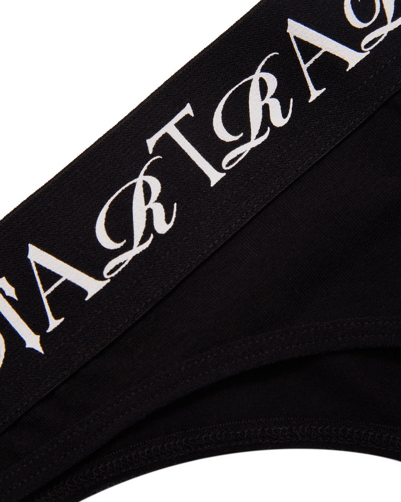 Trapstar Script Thong Black/White | PQSE89345