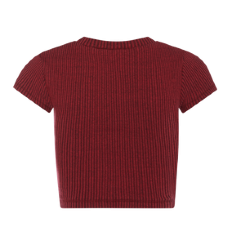 Trapstar Two Tone Rib Tee Red/Black | CLQK95843