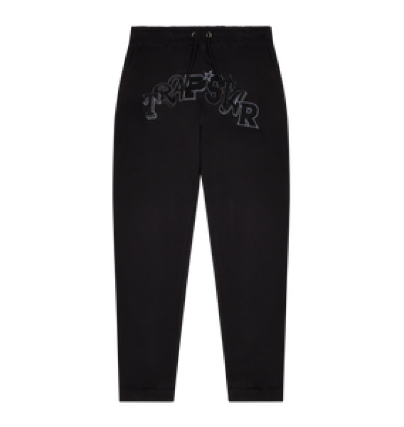 Trapstar Wildcard Chenille Jogging Bottoms Black Edition | UBDL37195