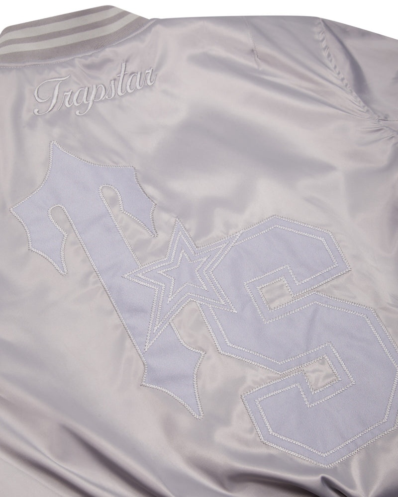 Trapstar Wildcard Stadium Jacket Silver | CVYP95643